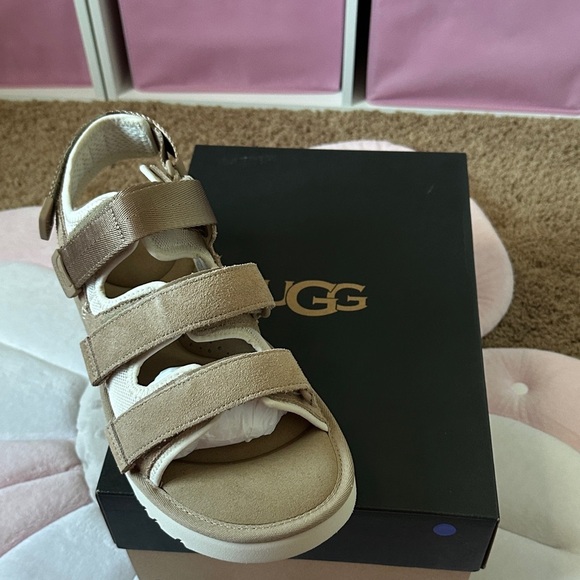 UGG Mens Sandals - Beige and Cream Size 11 - Picture 4 of 5